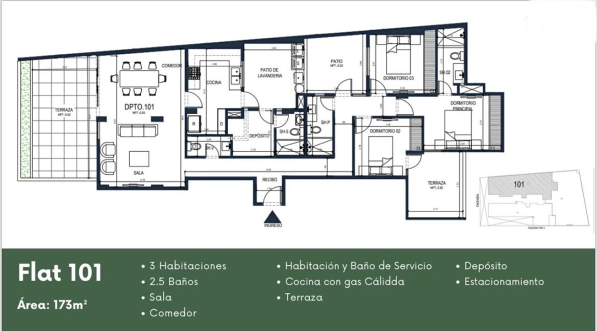 Venta de Departamento en Proyecto 101– Chacarilla, Surco