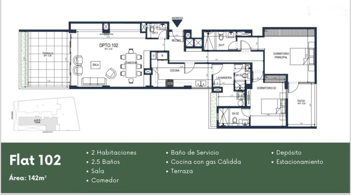 Venta de Departamento en Proyecto 102– Chacarilla, Surco