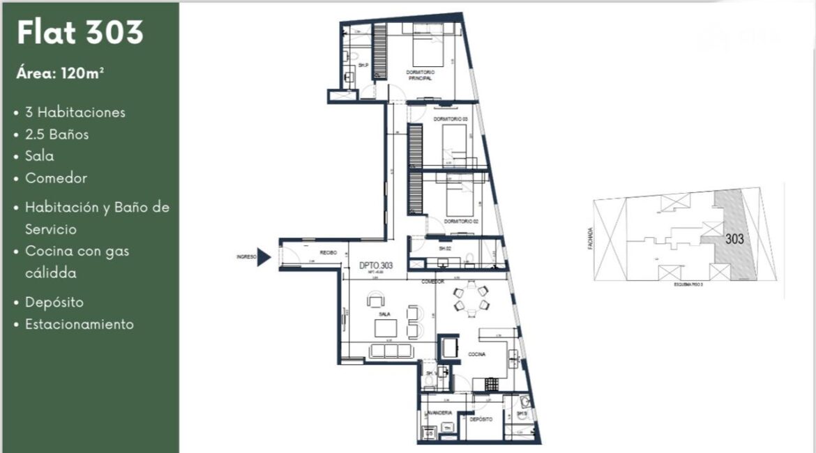 Venta de Departamento 303 en Proyecto – Chacarilla, Surco